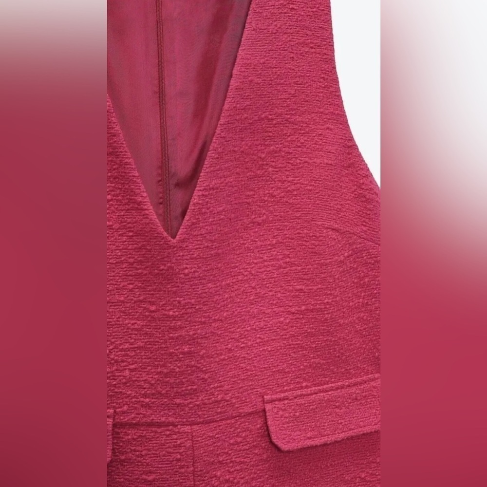 Zara Romper Sleeveless V Neck Mini Pink XS - Picture 5 of 8